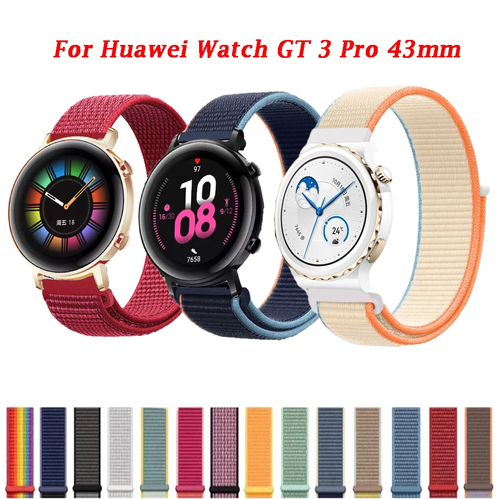 

Ремешок нейлоновый для Huawei Watch GT 3 42 мм 3 Pro 43 мм, сменный Браслет для Honor Magic 2 42 мм, 20 мм