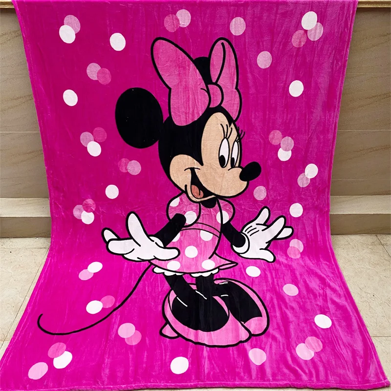 

Disney Cartoon Minnie Mouse Fleece Lamb Fleece Four Seasons Warm Children's Blanket Kids Children Throw Sofa Mat Sheets Gift