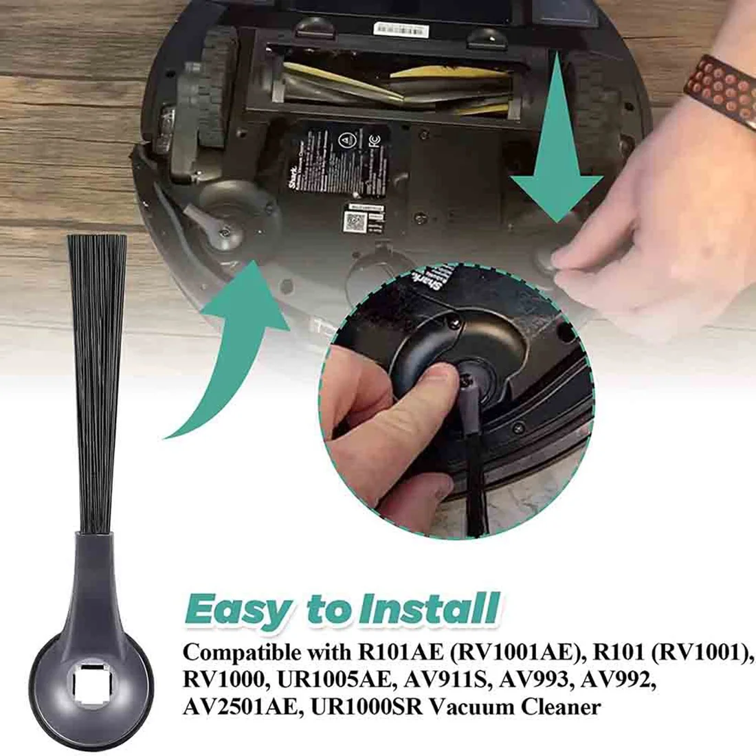 Сменные боковые щетки 10 шт. совместимы с Shark IQ Robot R101AE (RV1001AE) RV1100 RV1101 RV2011DRUS RV912S R100