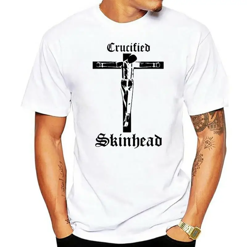 

New Crucified Skinhead T shirt Oi Punk skin head T-shirt S-XXL