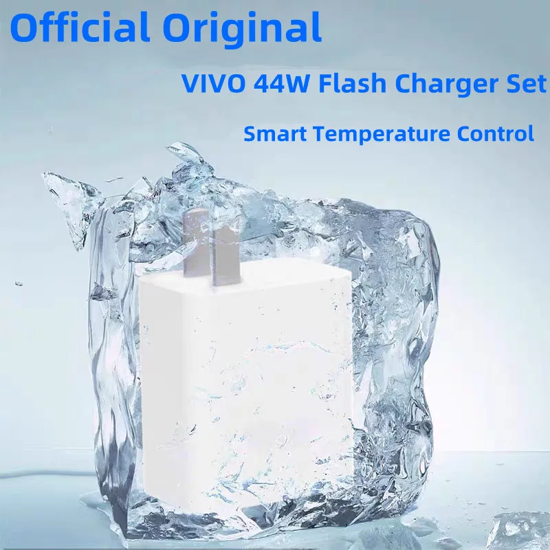 

Новинка, оригинальное зарядное устройство VIVO 44 Вт для вспышки, зарядная головка для смартфона, адаптер для быстрой зарядки 1 м USB Type C