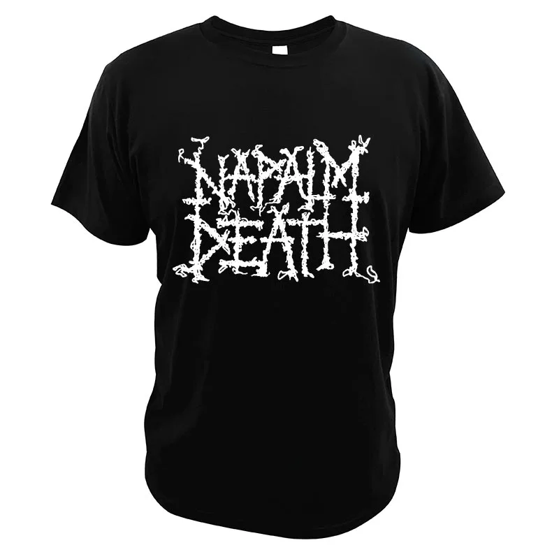 

Футболка Napalm мужская с логотипом Death, удобная летняя хлопковая рубашка с круглым вырезом и надписью «Grindcore Death Metal»