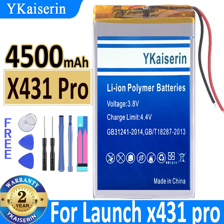 Аккумуляторная батарея ykaisсеребрина 4500 мАч для Launch X431 Pro X431Pro, мини-инструмент для диагностики автомобиля WEXLER.ULTIMA Bateria