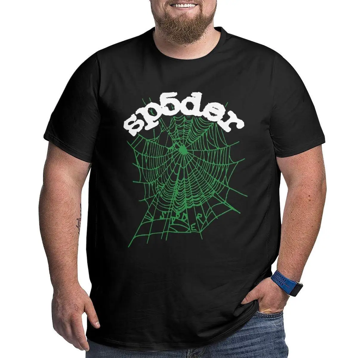 

Sp5der Funny Cool T Shirts Men Cotton Summer T-Shirts Round Neck Big Tall Tee Shirt Short Sleeve Clothing Plus Size Big Size