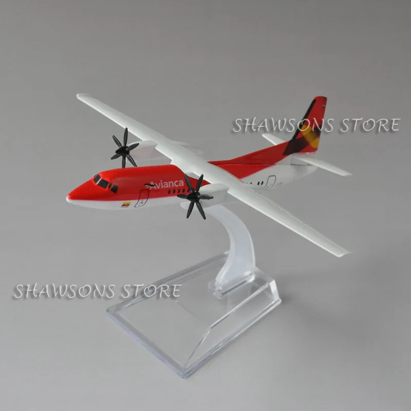 Фото Игрушечная модель в масштабе 1:200, фликер F50 Avianca Airliner, 16 см, миниатюрная Реплика №5