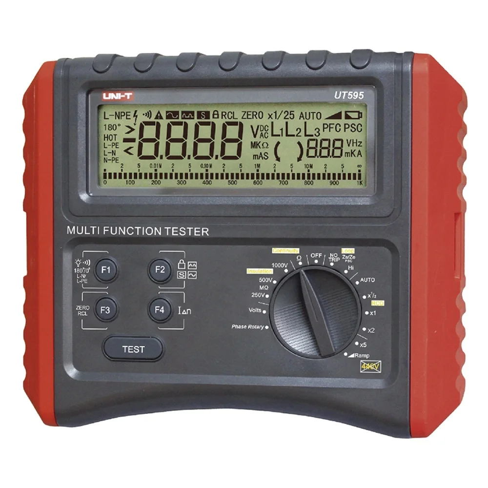 

UNI-TMultifunction micro-ohm meter UNI-T UT595 Ramp Slope RCD Phase Consequence Electric comprehensive tester