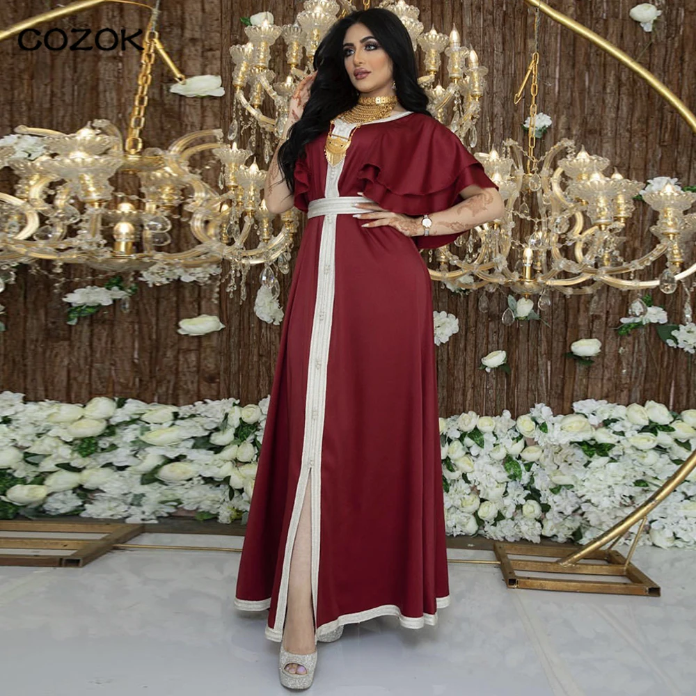 

Abaya Dubai Turkey Muslim Satin Dress Arabic Islam Clothing Dinner Dresses African Abayas For Women Robe Femme Musulman De Mode