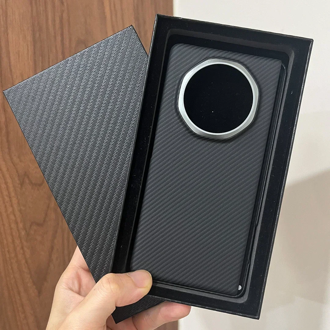 Магнитный чехол для телефона из настоящего арамидного углеродного волокна 600D