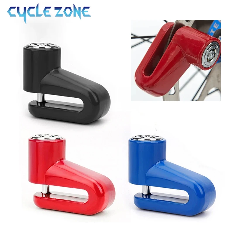 Замок дисковый велосипедный с 2 ключами и защитой от кражи