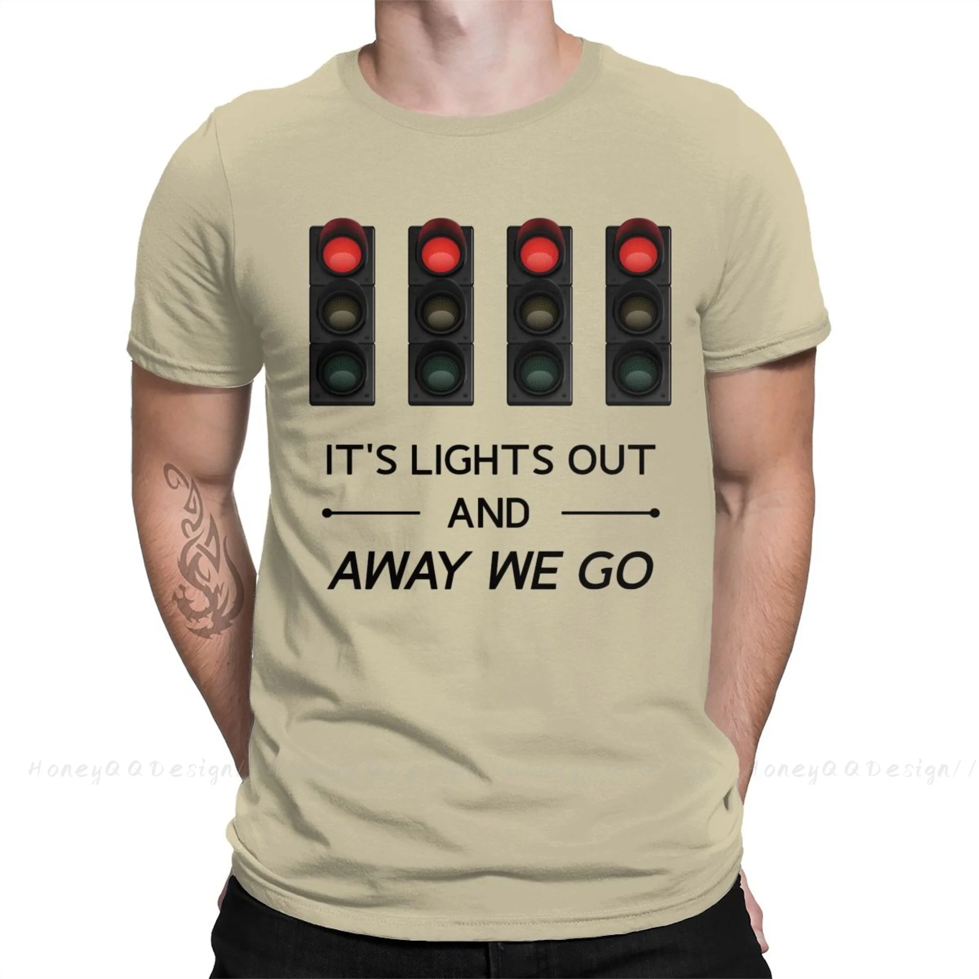 

It's Lights Out And Away We Go Fashion TShirt Design F1 Formula 1 Cotton Shirt Men Unisex T-Shirt Oversize Adult Plus Size