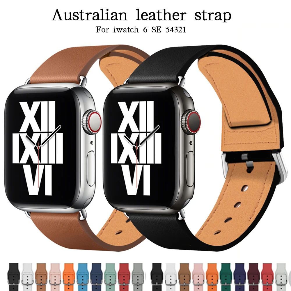 

Ремешок из коровьей кожи для Apple Watch 6 SE 5 4 3 2 1 42 мм 38 мм 44 мм 40 мм