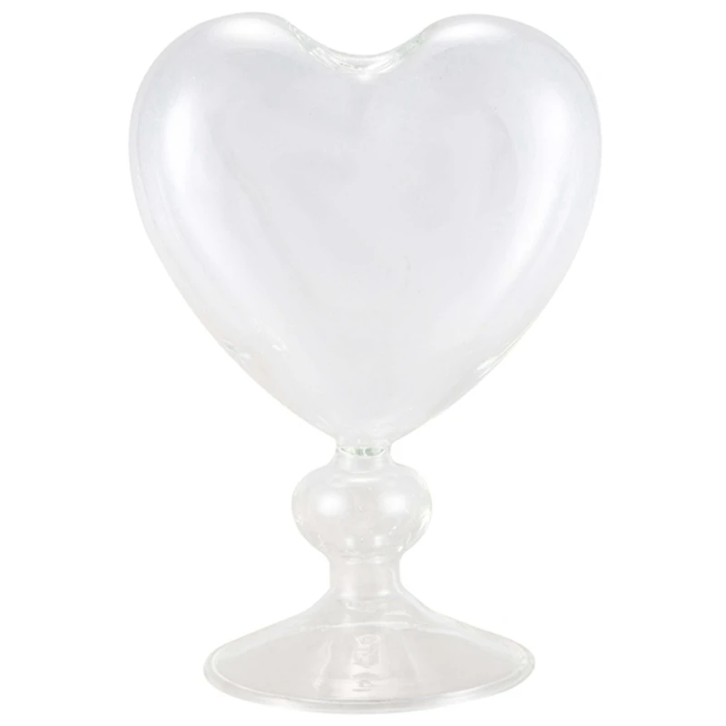 

Glass Flower Pots Planter Heart Vase Standing Home Decoration Flower Vase Desktop Decorative Vase Wedding Party Decor