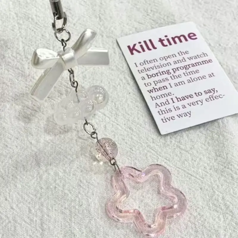 Многоцветный акриловый брелок для ключей, украшенный бисером, звезда ...