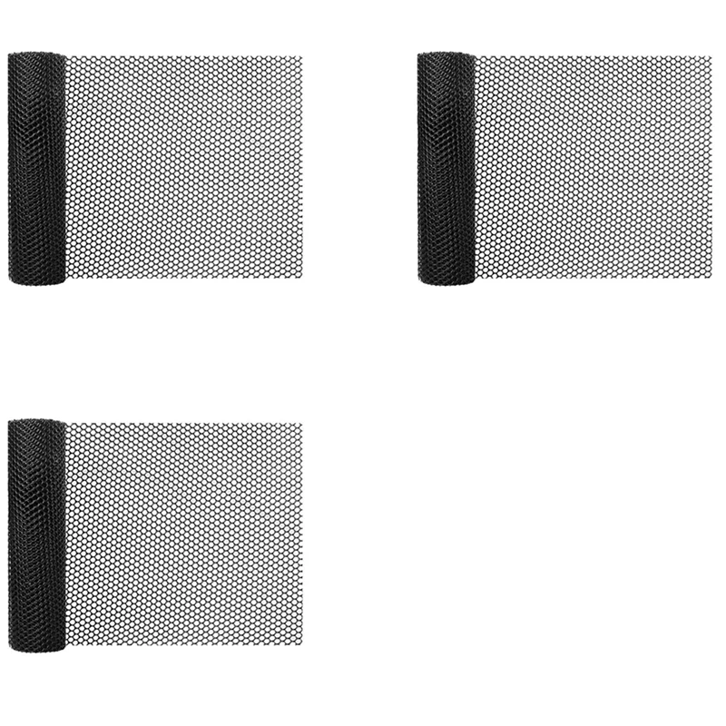 

3X15,7 дюйма X 10 футов пластиковая сетка для курицы, шестигранная сетка для ограждения для садоводства, птицы, черная проволочная рама для курицы