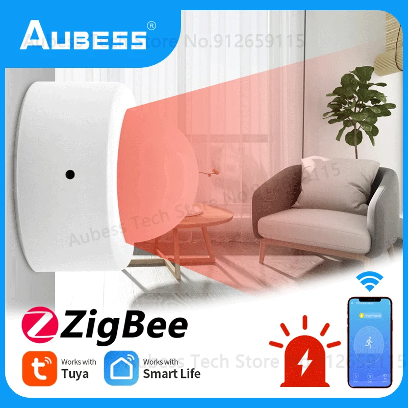 Датчик движения AUBESS ZigBee Tuya инфракрасный датчик присутствия человека детектор
