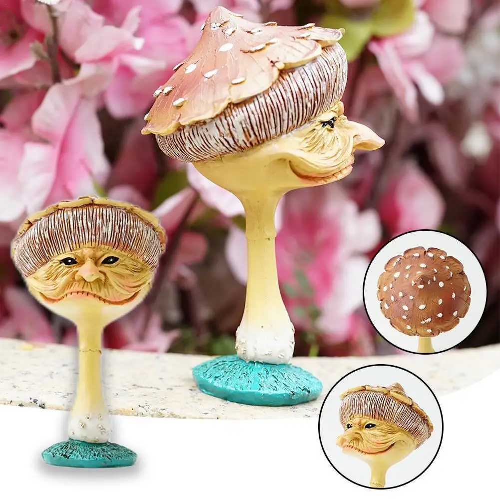 

Fairy Garden Miniatures Mushroom Statue Garden Decoration Resin Mushroom Ornament Outdoor Landscape Garden Party Prop Decoration