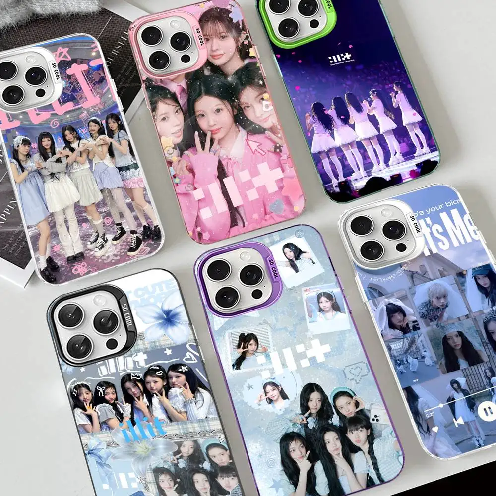 Фото Чехол для телефона Kpop Group I-Illit для iPhone 17 16 15 14 13 12 11 Pro Max Plus, серебристый цвет. №3