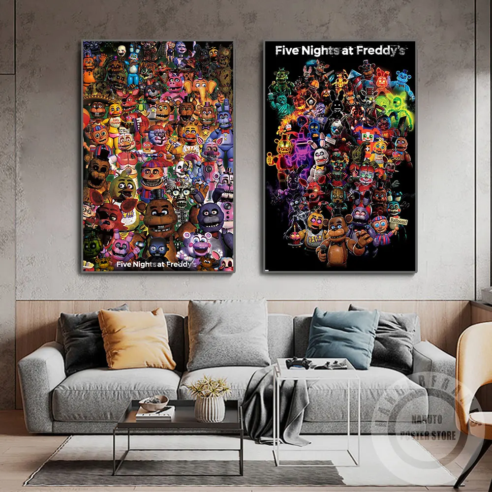 

FNAF-Ultimate Group Game Poster HD Prints Canvas Painting Cartoon Characters Anime Wall Art Living Room Bedroom Home Decoration