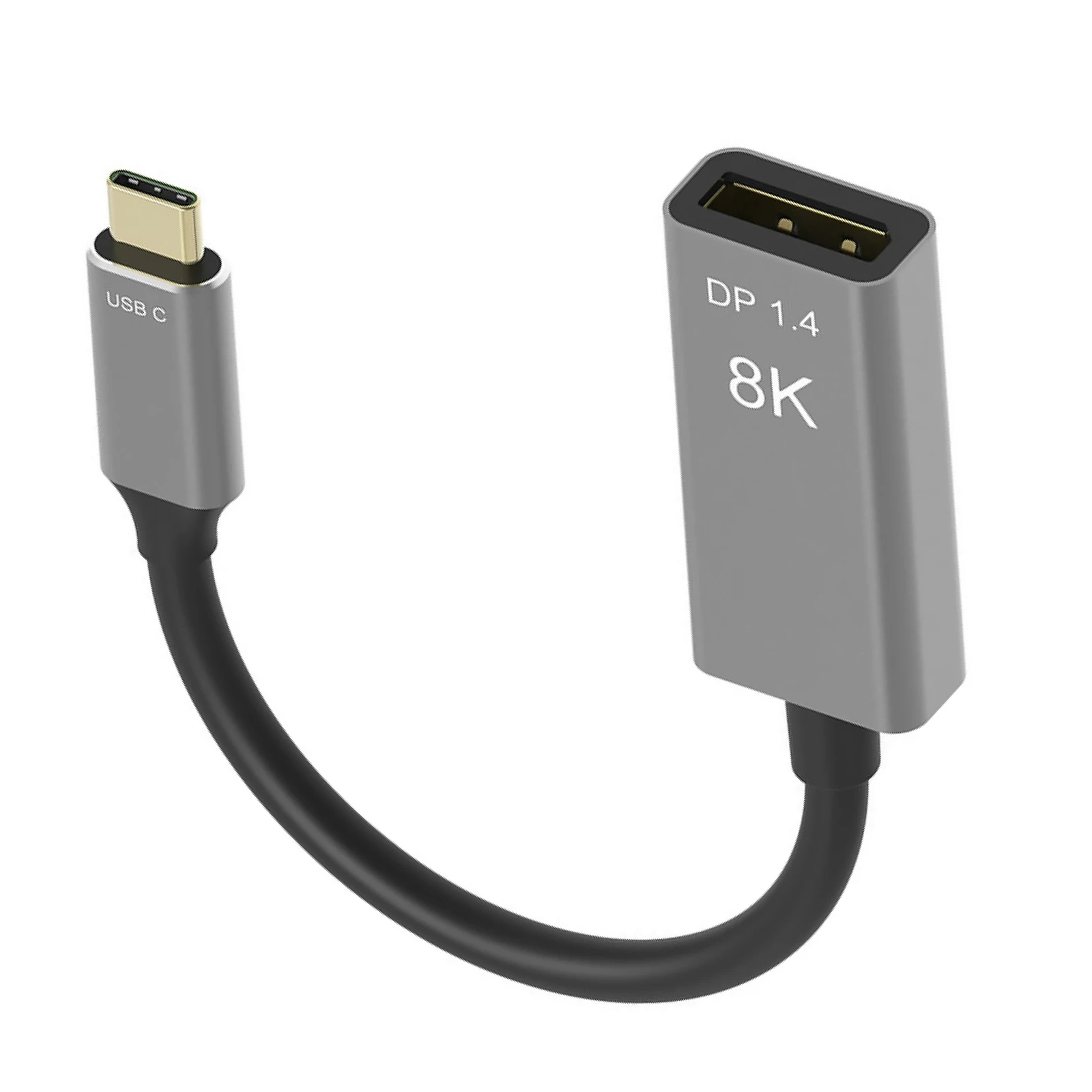 

Кабель USB C-DisplayPort 1,4 8K, кабель 8K @ 60 Гц, 4K @ 144 Гц «штырь-гнездо», 20 см, Type C Thunderbolt 3 в DP, конвертер для Mac, ПК, аксессуары