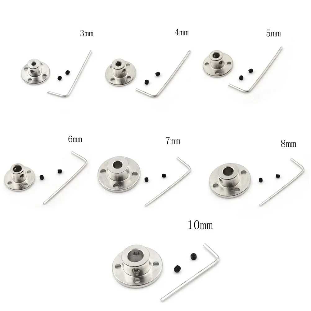 

3/4/5/6/7/8/10mm R11 Rigid Flange Coupling Iron Motor Guide Shaft Coupler Motor Connector Set Power Transmission Parts Hardware