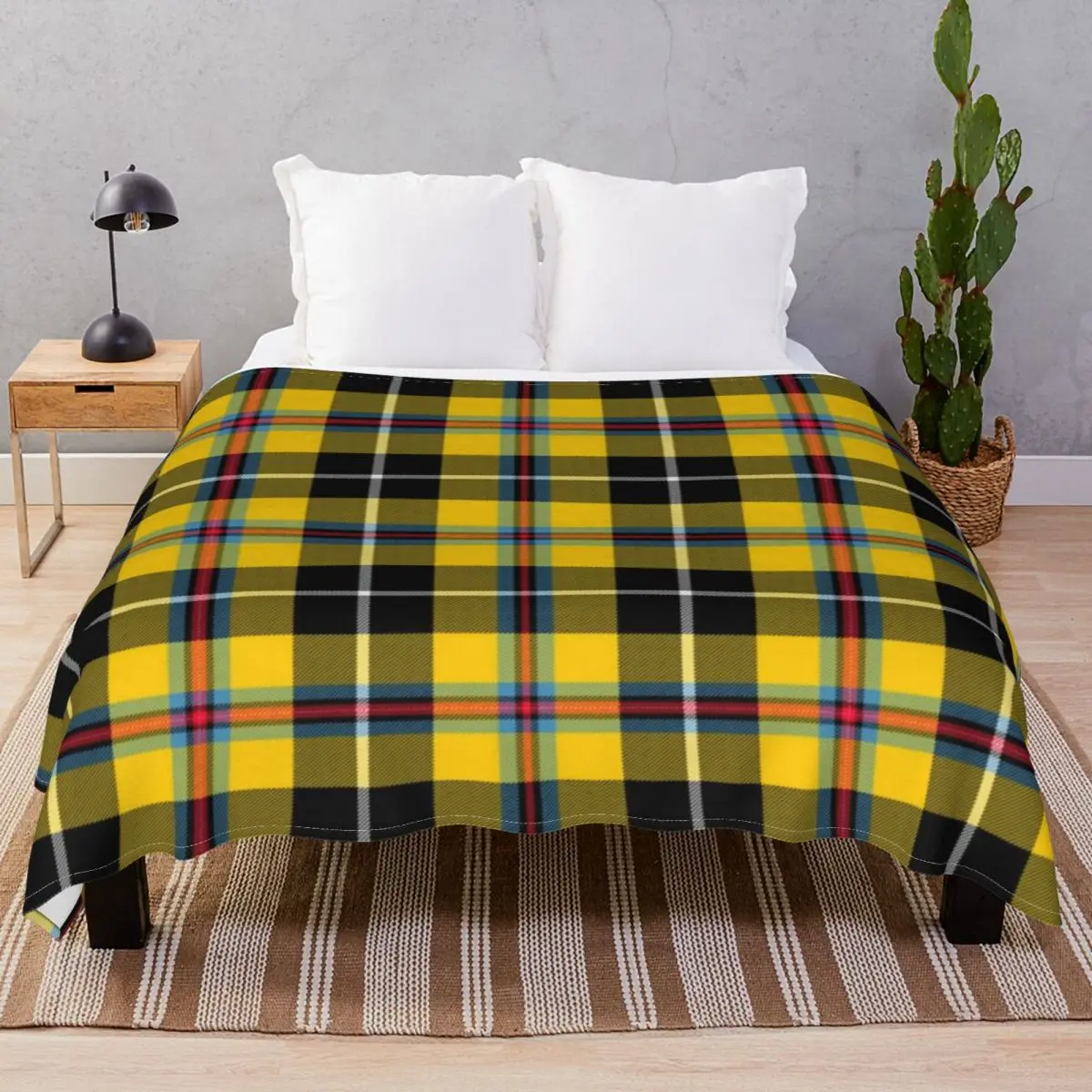 Cornish Tartan Blanket Fleece Textile Decor Super Soft Throw Blankets for Bed Sofa Travel Office