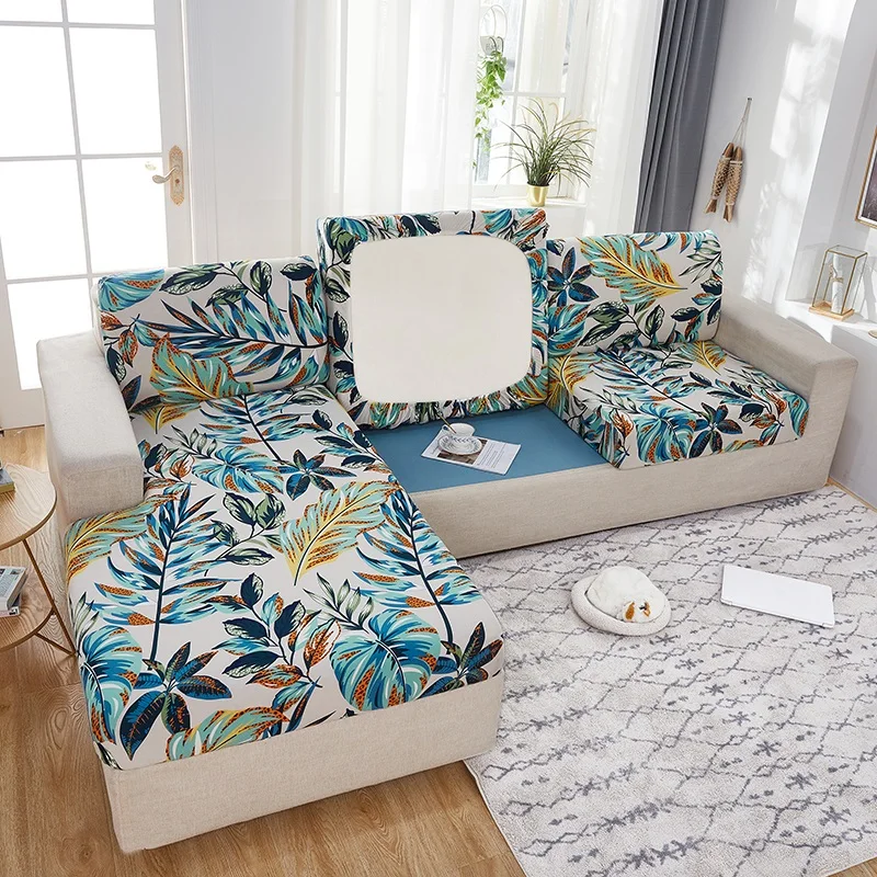 

Spandex Stretch Sofa Seat Cushion Cover Chair Cover Pets Kids Furniture Protector Washable Removable Slipcover 1/2/3/4 Seat