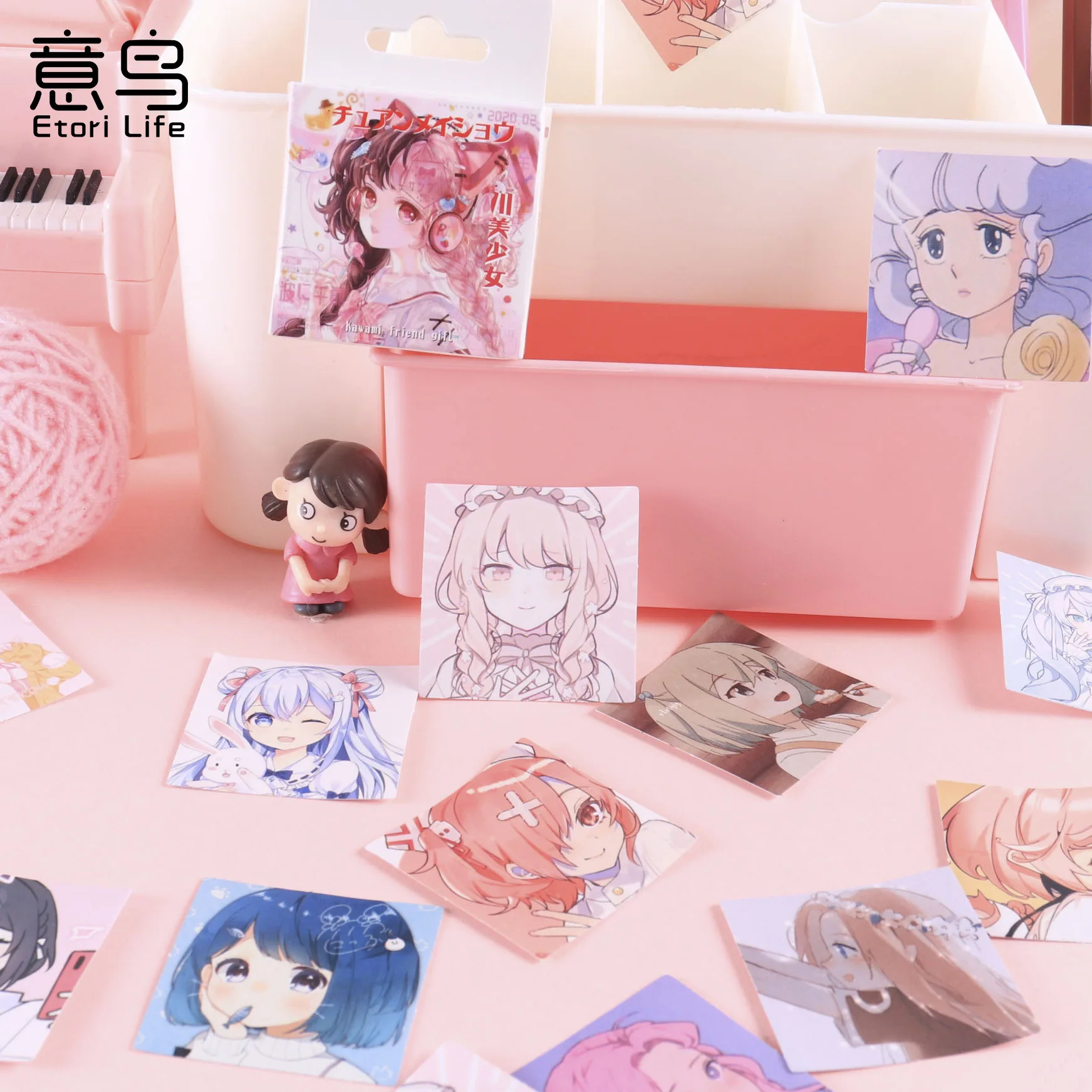 

46 Pcs Kawaii Cartoon Japanese School Girls Decoration Album Planner Stickers Scrapbooking Diary Sticky Paper Flakes