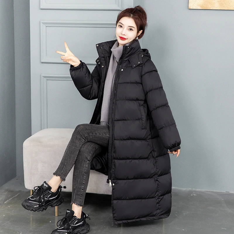 Down Cotton Coat All-matching women's Long Coat 2023 Winter Korea Fashion L Jacket Promotion