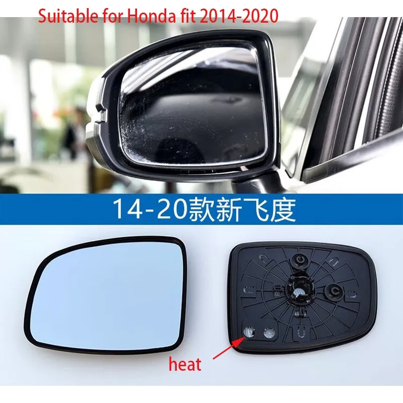 

Подходит для Honda Fit 2014-2020, автоаксессуары, наружное зеркало заднего вида, крыло, дверная линза, стекло, зеркало заднего вида с подогревом