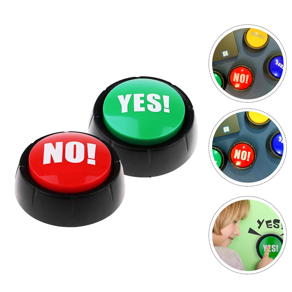 

2 PCS Sound Button Funny Party Plaything Kids Children Answer Buzzer Toy Trumpet Accessories Nut Plastic Decompression Office