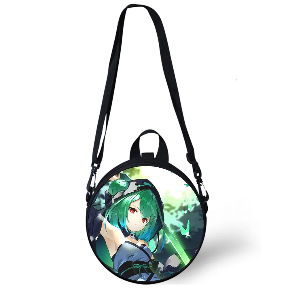 Uruha Rushia Child kindergarten Bag 3D Print Crossbody Shoulder Bags For School Women Mini Round Bagpacks Rugtas Bag