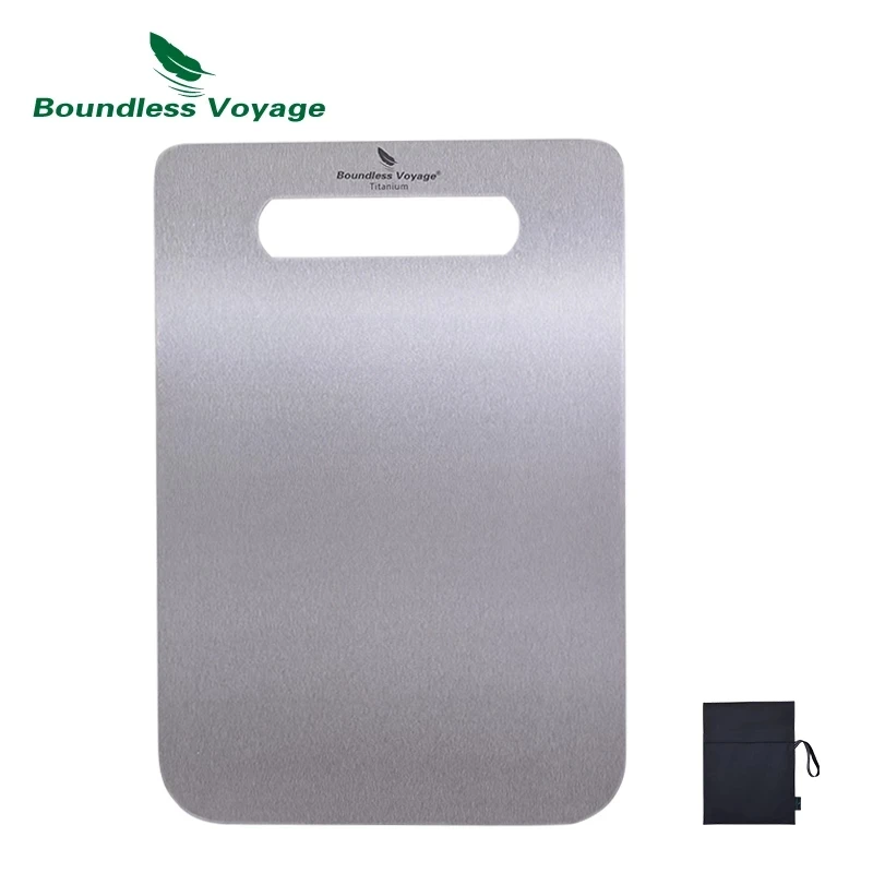 Boundless Voyage Titanium Cutting Board Outdoor Chopping Board For Home Kitchen Cooking Kneading Board Camping Cookware Barbecue