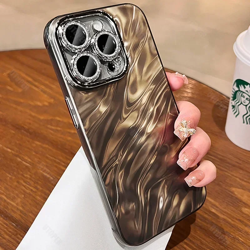 Роскошный блестящий защитный мягкий чехол для телефона с постепенным изменением
