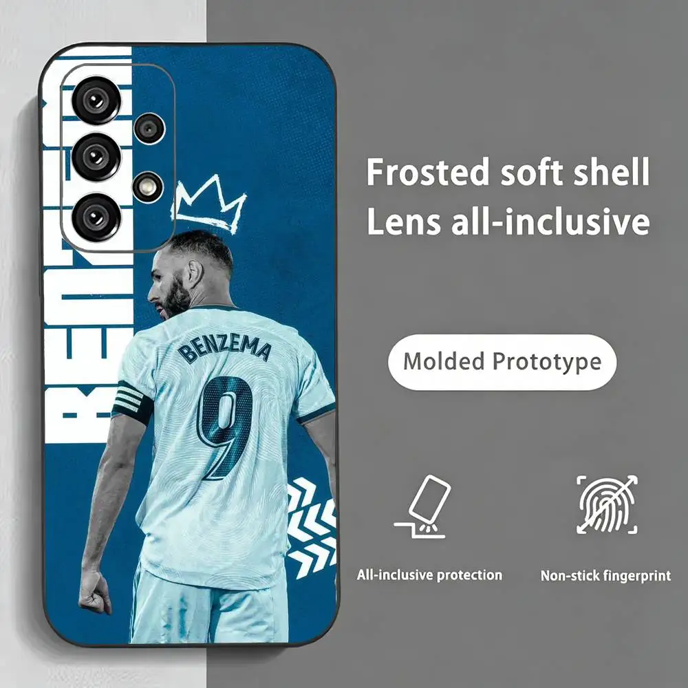 Фото Чехол для телефона K-Karim Benzema Football Cheer для Samsung S25, S24, S21, S22, S23, S30, Ultra, S20, Plus, FE, мягкий силиконовый, черный №2