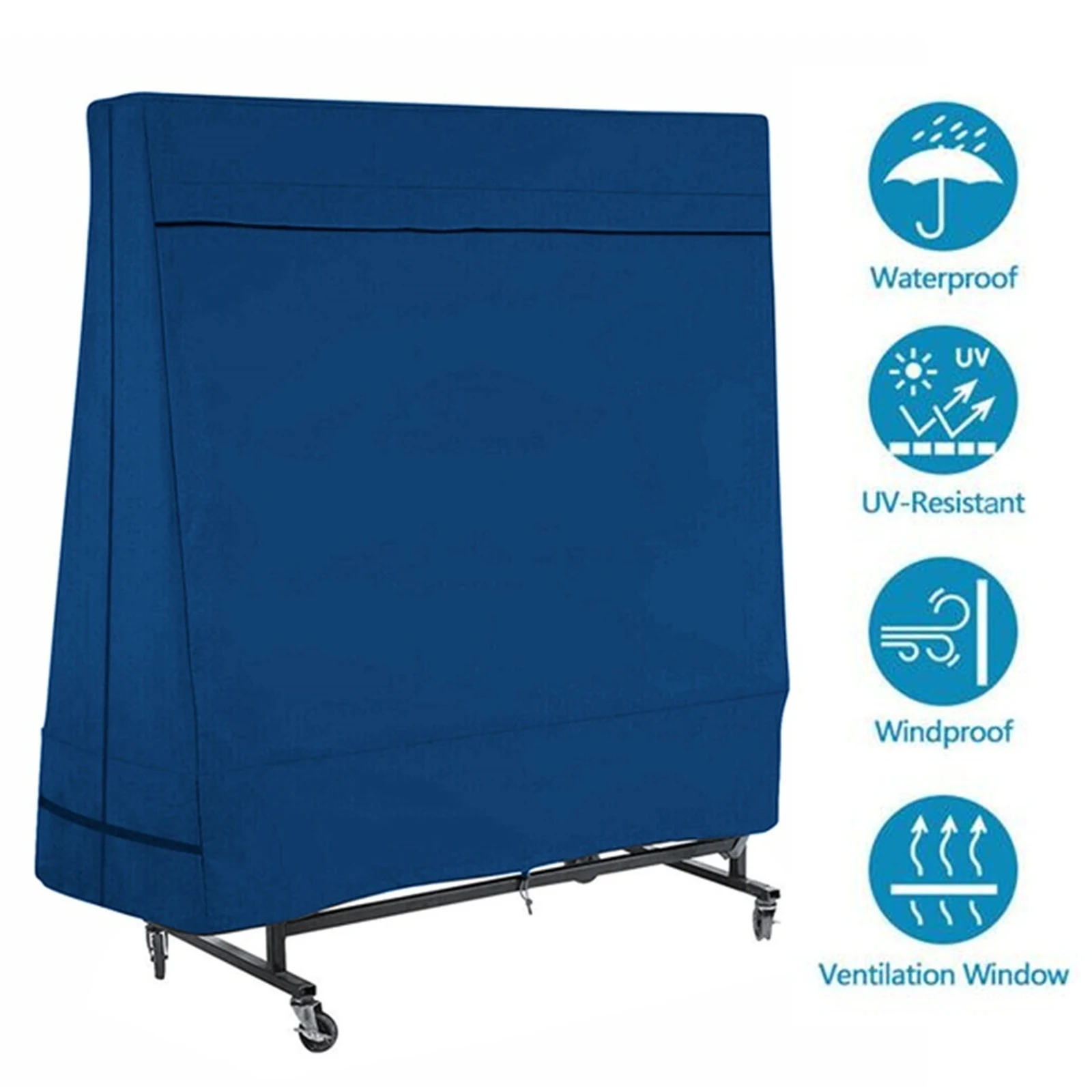 

Table tennis table dust cover Oxford waterproof outdoor rainproof UV protection tennis table storage cover with zipper