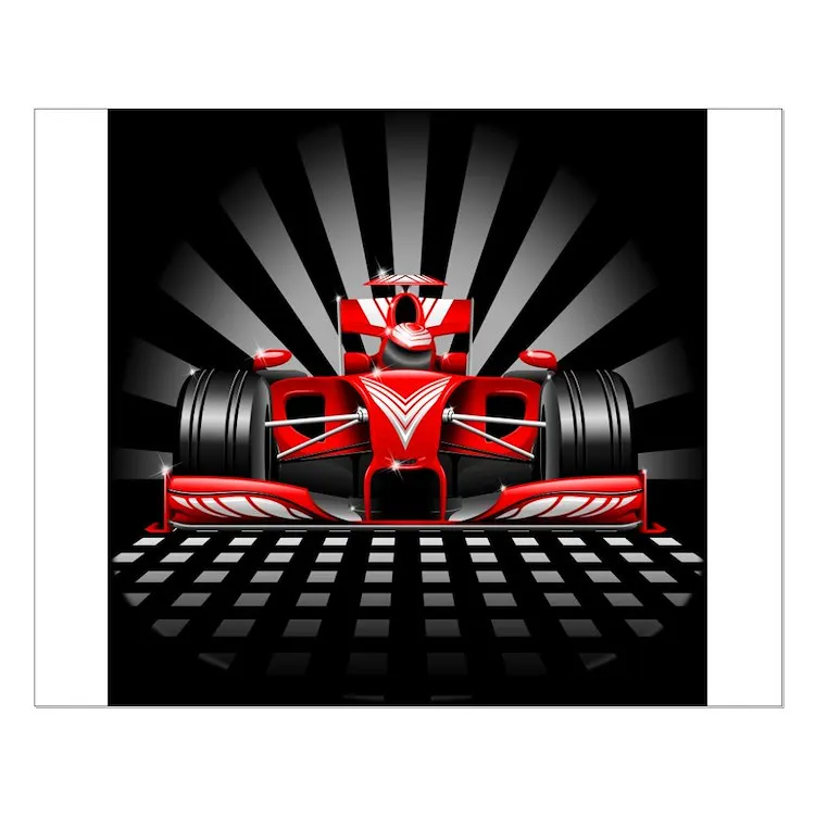 

Плакат Формула 1 с рисунком красного гоночного автомобиля, холст для семейной комнаты, бара, кафе, художественные декоративные фрески