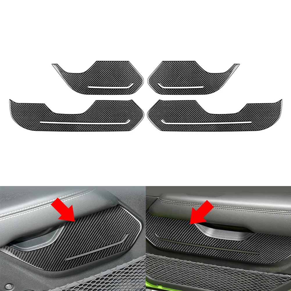 

4 шт., внутренняя дверная панель автомобиля, накладка, отделка, черный/красный для Jeep Wrangler JL 2018-2024, Gladiator JT 2020-2024