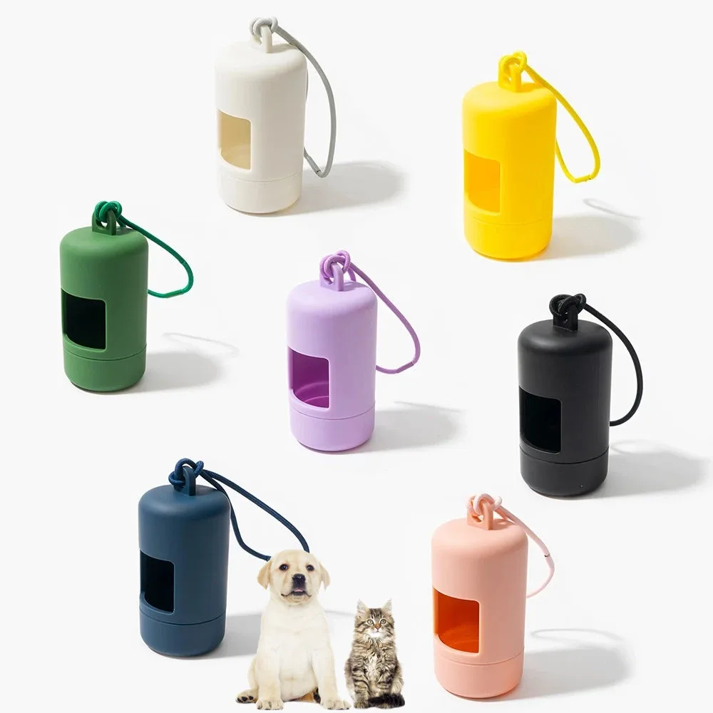 

New Fashion Dog Poop Bag Carrier Portable Pet Waste Bag Dispenser Luxury Stylish Dog Garbage Holder Dispensers Cleaning Supplies