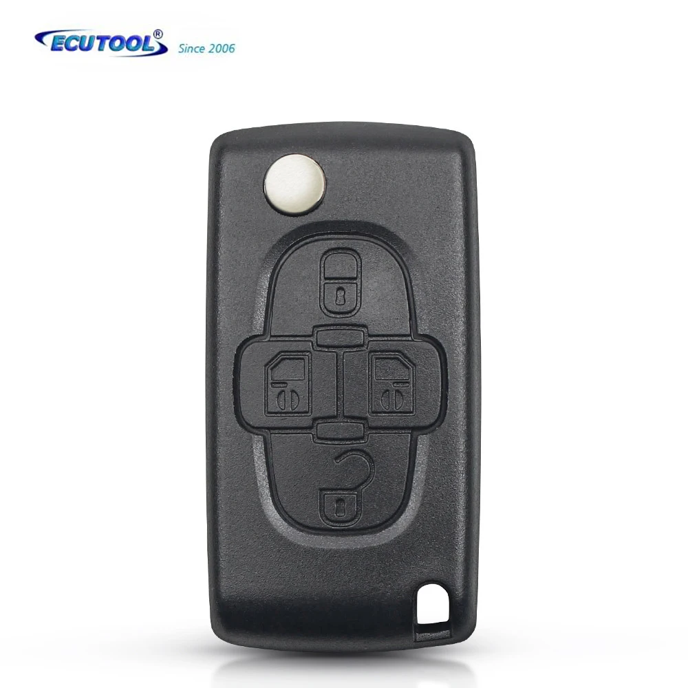 

4 Light Buttons Car Key Shell Fob For Peugeot 206 407 307 607 For Citroen C2 C3 C4 C5 C6 Berlingo CE0523 CE0536 New