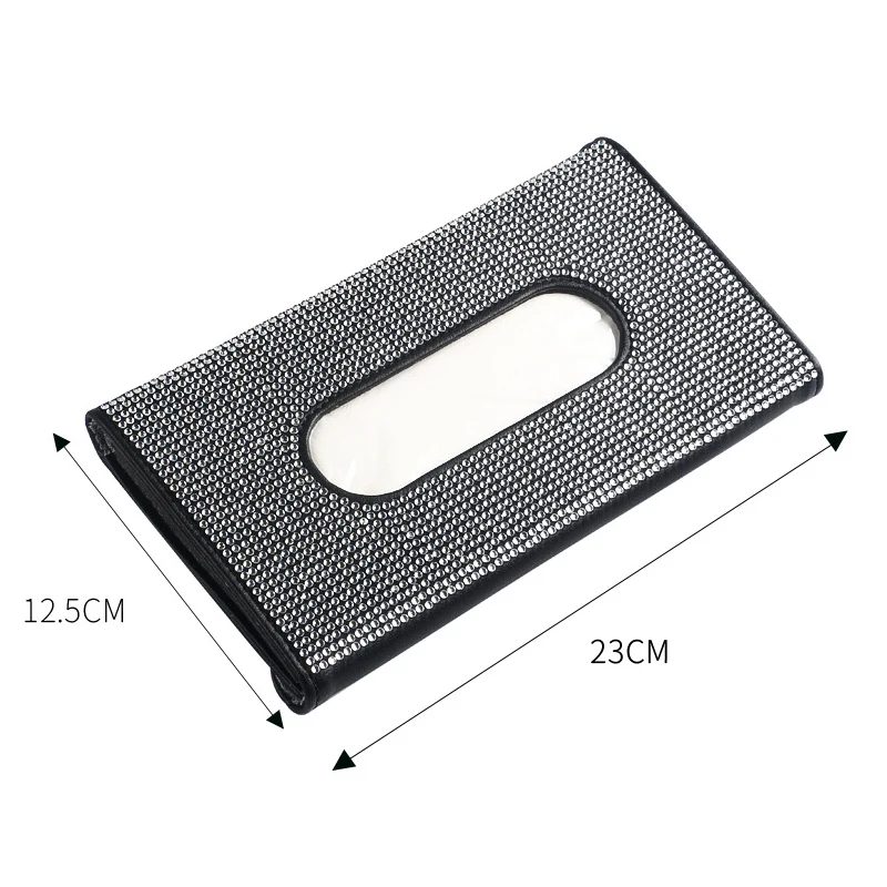 Автомобильный солнцезащитный козырек держатель ткани с блестящими кристаллами