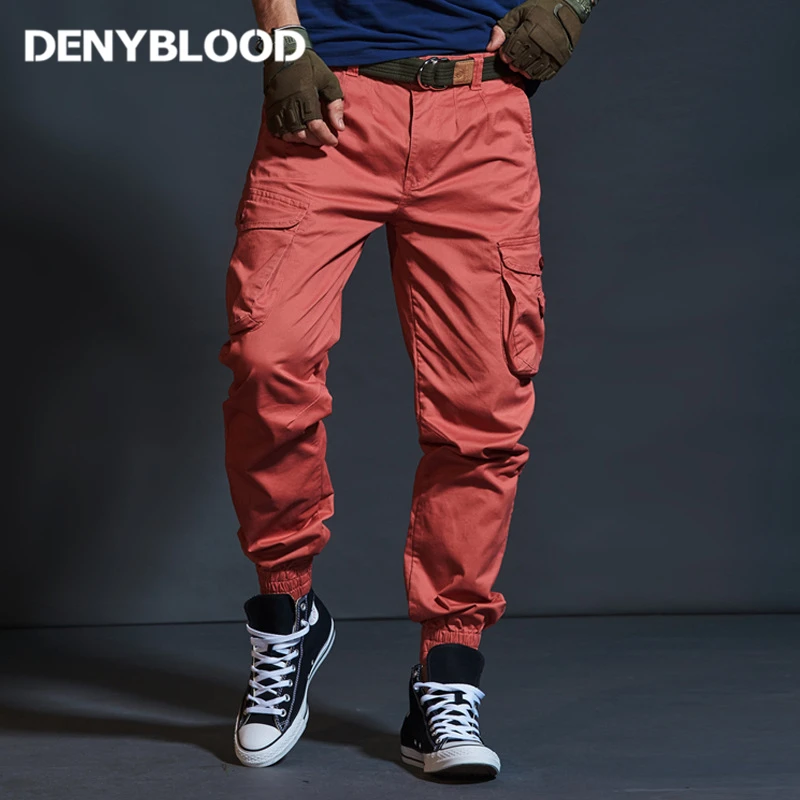 

Denyblood Jeans Mens Cotton Cargo Pants Men Joggers Pants Twill Fashion Casual Pants 691 military men clothing track pants