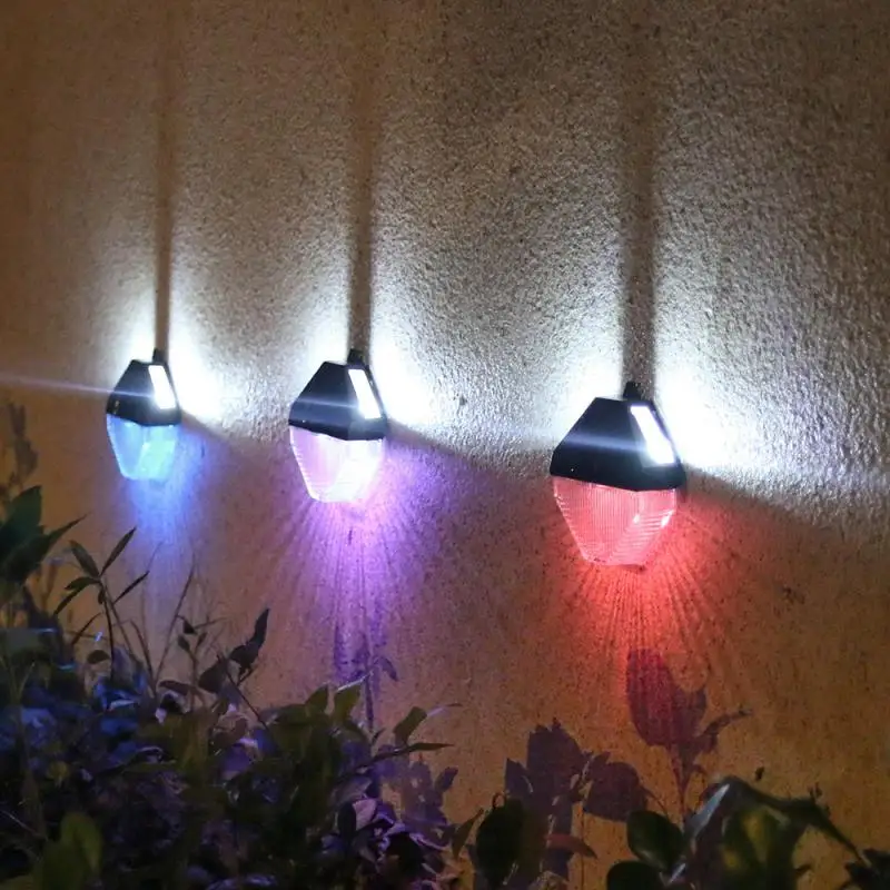 

2PCS Smart Solar LED Outdoor Light Waterproof Garden Decor Wall Lamps For Balcony Courtyard Street Night Light Luminous Lighting