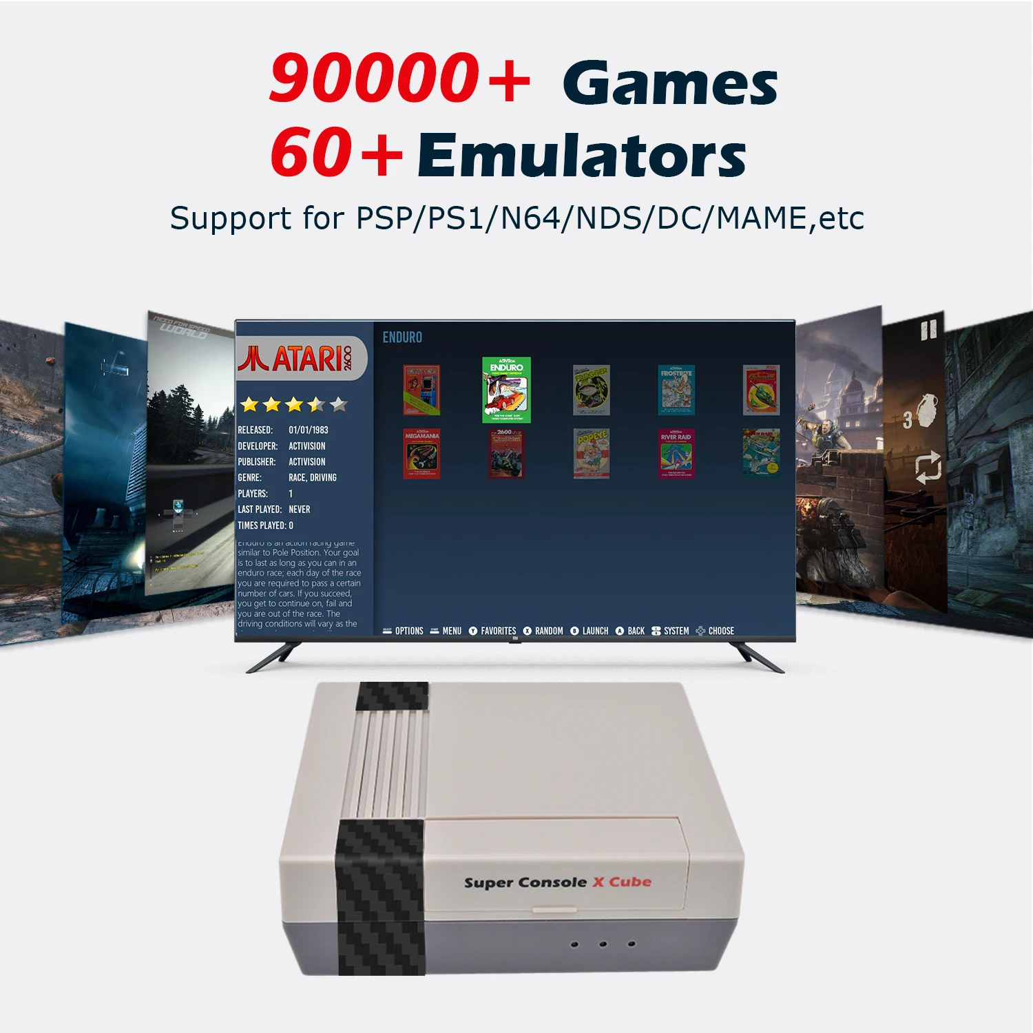 Ретро Мини игровая консоль супер X NES встроенные 90000 игр портативный игровой плеер