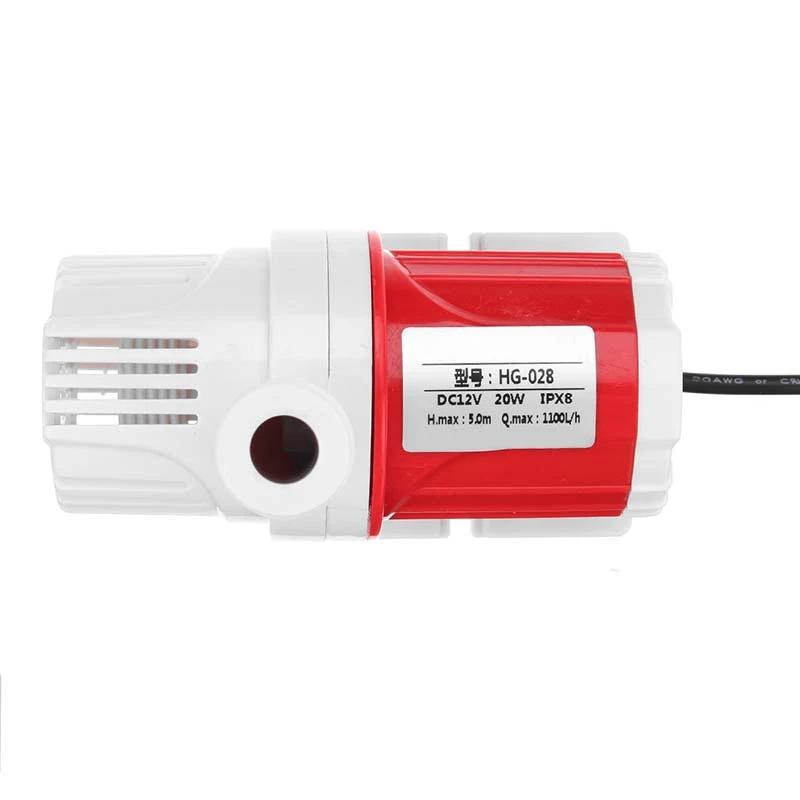 Погружной водяной насос 2 шт. 20 Вт 12 В постоянного тока 1100 л/ч с регулируемой