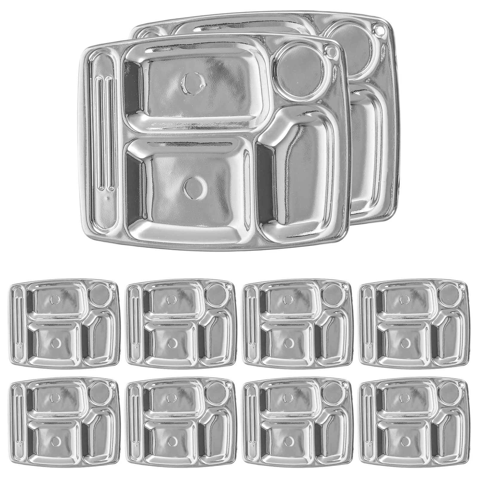 

10 Pcs Kitchen Utensils Miniature Food Play Child Accessories Plastic Dinner Plate
