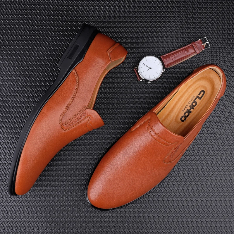 

Brand s Leather Shoes Genuine Casual Shoes Soft Loafers Moccasins Fashion Slip-on Footwear Male Lightweight Driving Flats