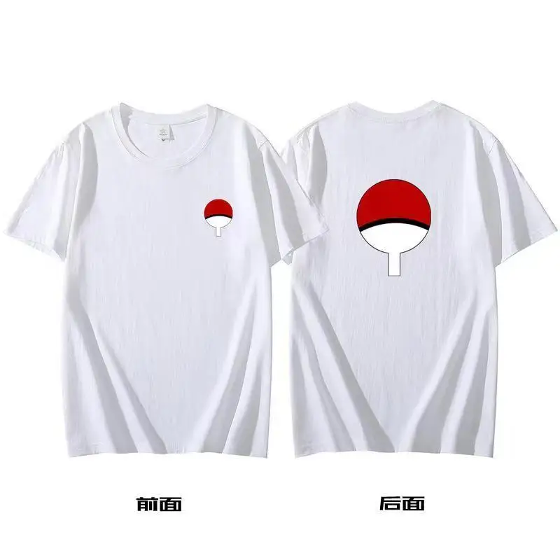 Повседневная летняя мужская футболка с короткими рукавами и логотипом Uchihiro Family