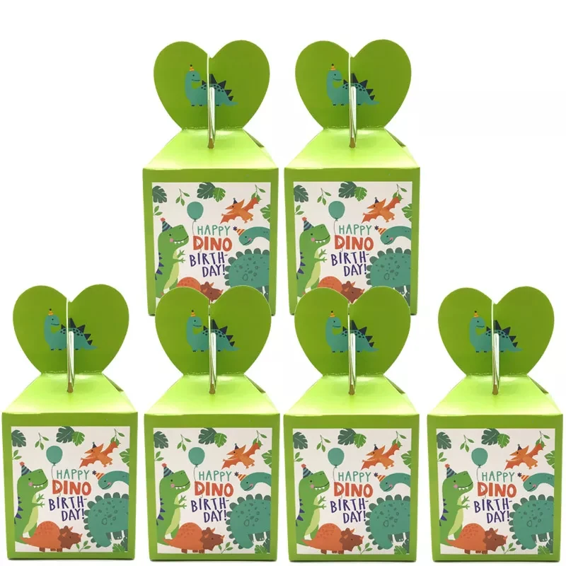 

Cute Jungle Dinosaur Party Supplies Gift Candy Box Favor Baby Shower Cartoon Animals Smiling Hug Boy Birthday Party Decoration
