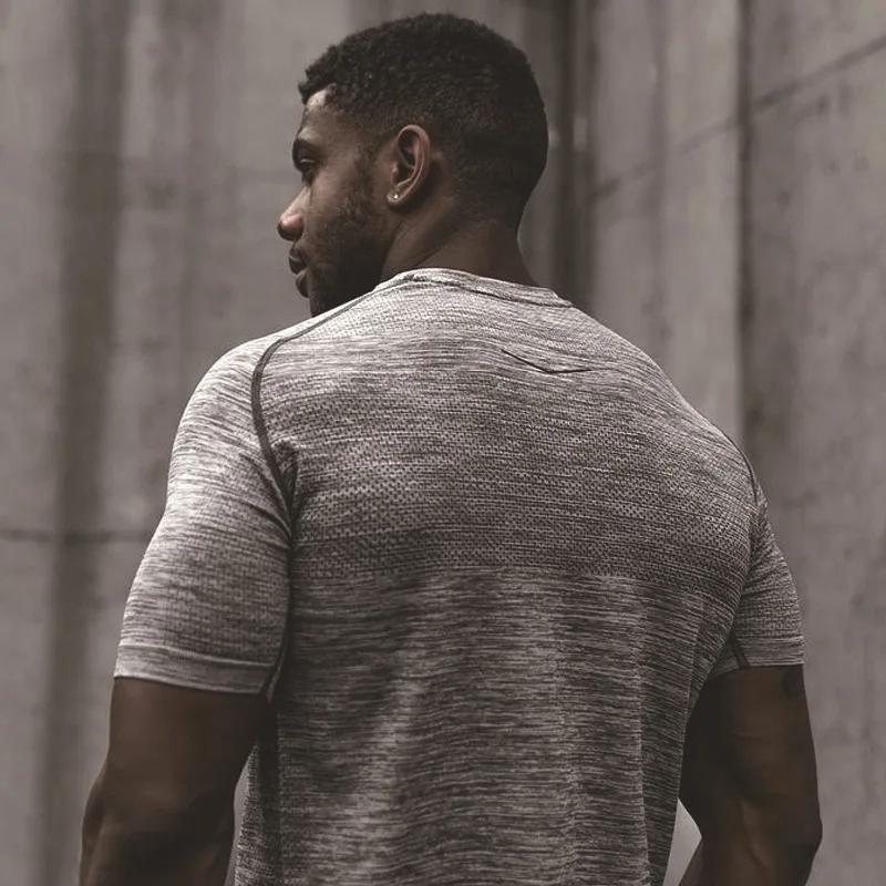 

Men's quick drying T-shirt, fitness short sleeve T-shirt, gym T-shirt, fitness tights CX2