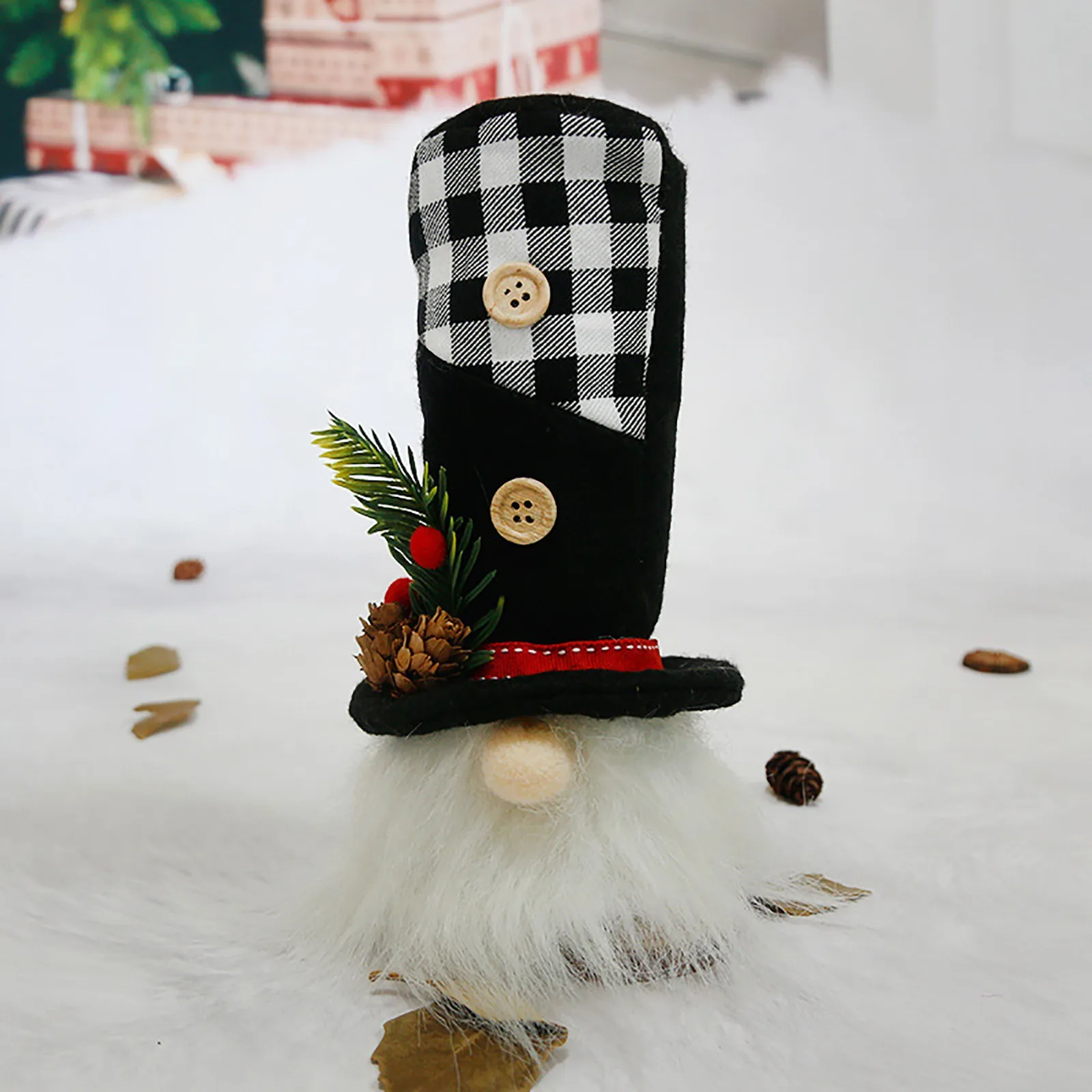 Christmas Decorations Creative People Doll Decoration Top Hat Faceless Doll Hat Creative h Toy Ferret Toy Cactus Toy